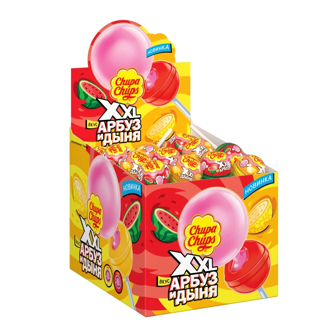 CHUPA CHUPS карамель арбуз дыня 29г